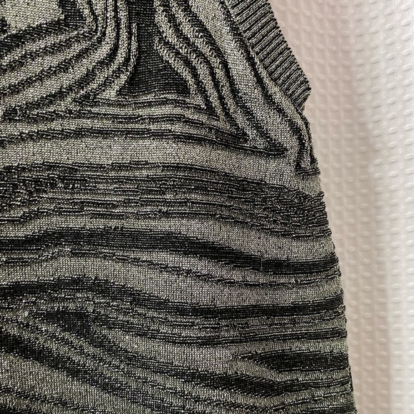 NWT Anthro Metallic Sleeveless Mock-Neck Sweater Mini Dress - Picture 10 of 11